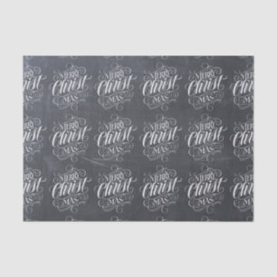 Christian Merry Christmas Chalkboard Calligraphy Tissue Paper