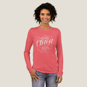 Christian Merry Christmas Chalkboard Lettering Tri-Blend Shirt