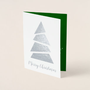 Christian Merry Christmas Tree Foil Card