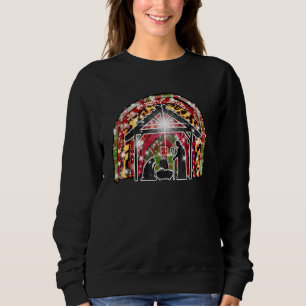 Christian Merry Christmas Xmas Buffalo Plaid Jesus Sweatshirt