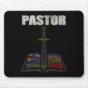 Christian Minister Word Cloud Church Pastor Apprec Mouse Pad