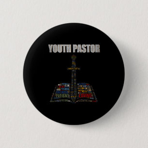 Christian Minister Word Cloud Youth Pastor Appreci 6 Cm Round Badge