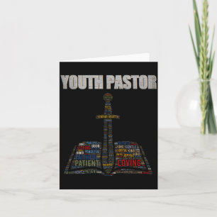 Christian Minister Word Cloud Youth Pastor Appreci Card
