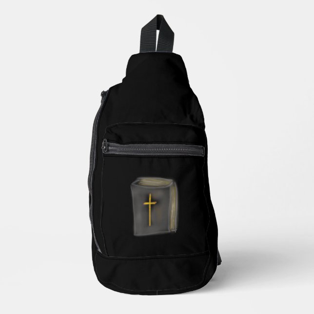 Christian Missionary Backpack Sling Bag with Bible (Front)