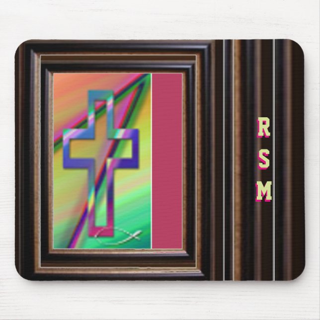 Christian monogrammed mouse pad (Front)