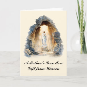Christian Mothers Day Our Lady Of Lourdes Prayer Card