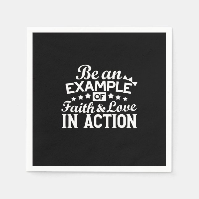Christian Motivation Design – Faith, Love, and Act Napkin (Front)