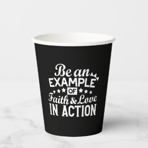 Christian Motivation Design – Faith, Love, and Act Paper Cups