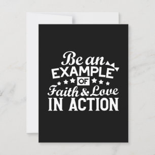 Christian Motivation Design – Faith, Love, and Act Postcard