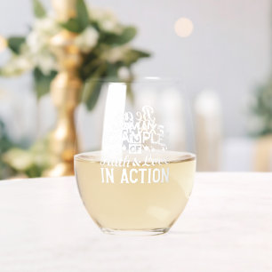 Christian Motivation Design – Faith, Love, and Act Stemless Wine Glass