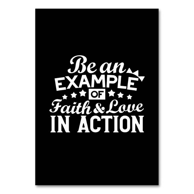 Christian Motivation Design – Faith, Love, and Act Table Number (Front)