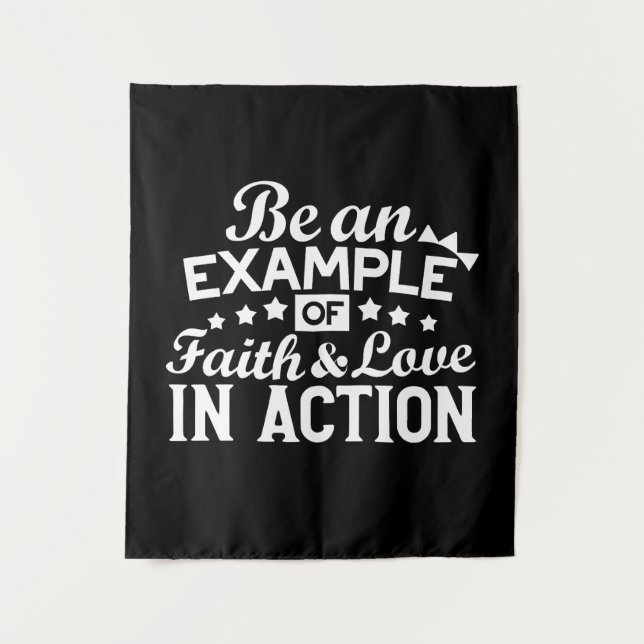 Christian Motivation Design – Faith, Love, and Act Tapestry (Front)
