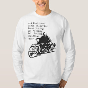 Christian Motorcycle Mens Cool Funny Vintage Faith T-Shirt