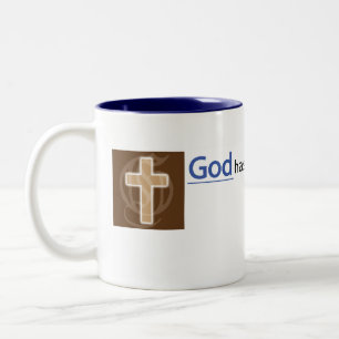 Christian mug: Friend Request Two-Tone Coffee Mug