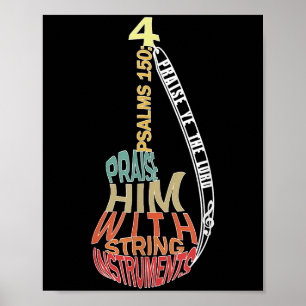 Christian Music Shirts For Men _ Praise Him B Play Poster