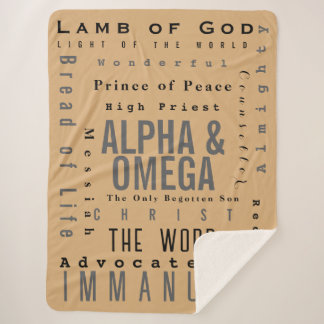 Christian Names Of God, Modern Simple Sherpa Blanket