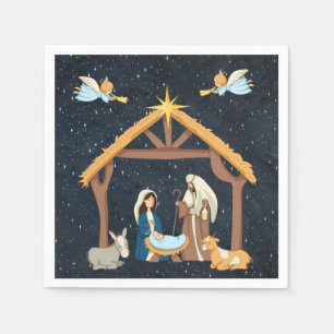 Christian Nativity Christmas Napkin