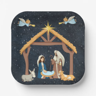 Christian Nativity Christmas Paper Plate