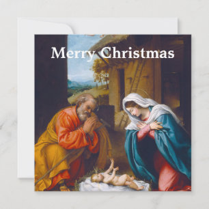 Christian Nativity Scene Holiday Card