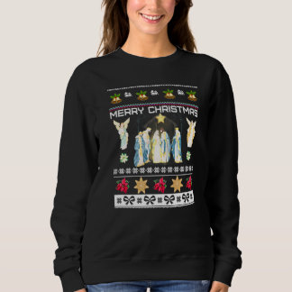 Christian Nativity Scene Jesus Christ Holy Night B Sweatshirt
