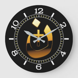 Christian Nazarene and Cross Solidarity Dial on a Large Clock