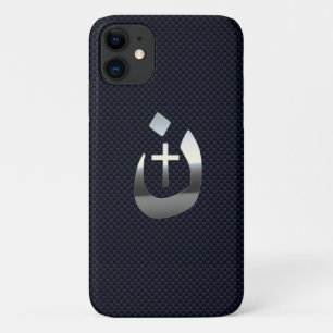 Christian Nazarene Cross Symbols on Blue Case-Mate iPhone Case