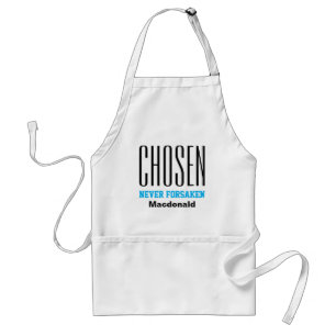 Christian NEVER FORSAKEN Inspirational Black Standard Apron