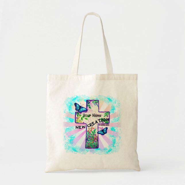 Christian New Creation Cross  Tote Bag (Front)