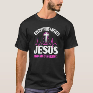 Christian Nicu Nurse Jesus Religious Neonatal Icu T-Shirt