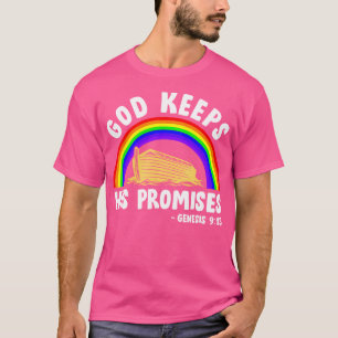 Christian Noah Ark Jesus God Keeps His Promises Ra T-Shirt