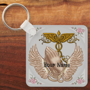 Christian Nurse Hands  Key Ring