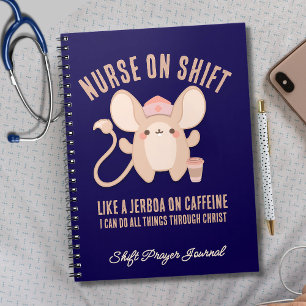 Christian NURSE ON SHIFT Jerboa Coffee Night Shift Notebook