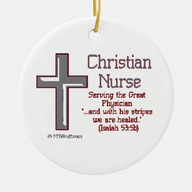 Christian Nurse Ornament (Front)