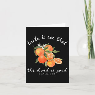 Christian Orange Fruit Flower Bible Verse Gardener Card