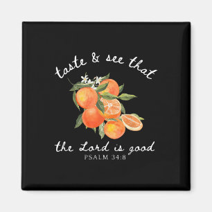 Christian Orange Fruit Flower Bible Verse Gardener Magnet