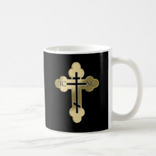Christian orthodox cross coffee mug