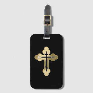 Christian orthodox cross luggage tag