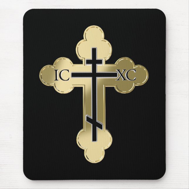 Christian orthodox cross mouse pad (Front)