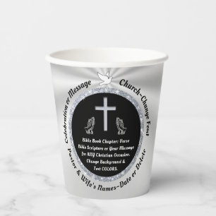 Christian Paper Cups, for Christian, Church Party Cups