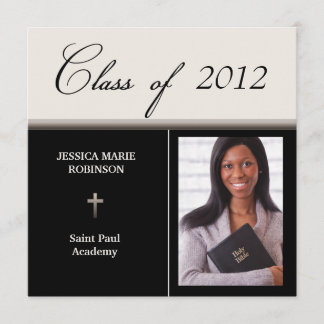 Christian Parochial School Photo Graduation Invitation