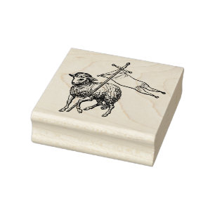 Christian Pascal Lamb / Agnus Dei (No Clouds) Rubber Stamp