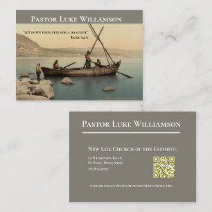 Christian Pastor Bible Quote Holy Land Photo Business Card