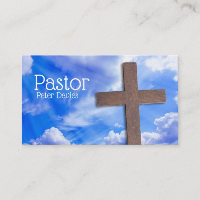 Christian Pastor, business card (Front)