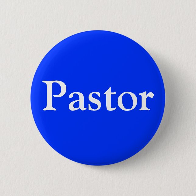 Christian Pastor button with pin clasp (Front)