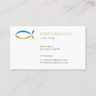 Christian Pastor   Elegant Business Card