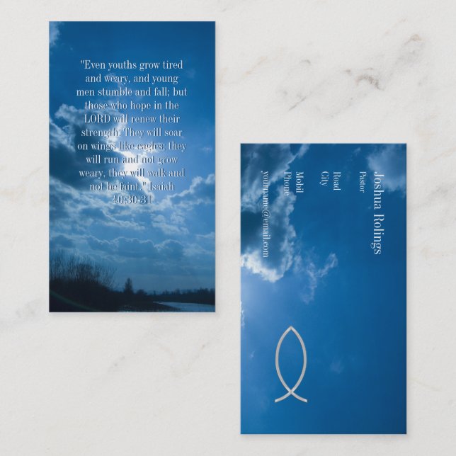 Christian | Pastor | Priest Business Card (Front/Back)