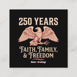 Christian Patriot 2026 Jubilee Faith Family Square Business Card