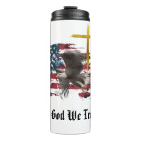 *~* Christian Patriotic Eagle Flag Gold Cross AP16