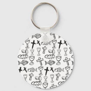 Christian Pattern Key Ring