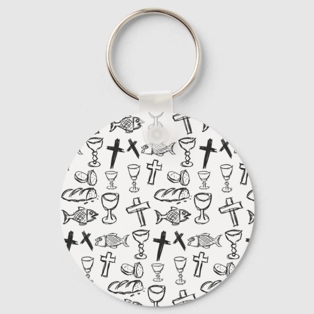 Christian Pattern Key Ring (Front)